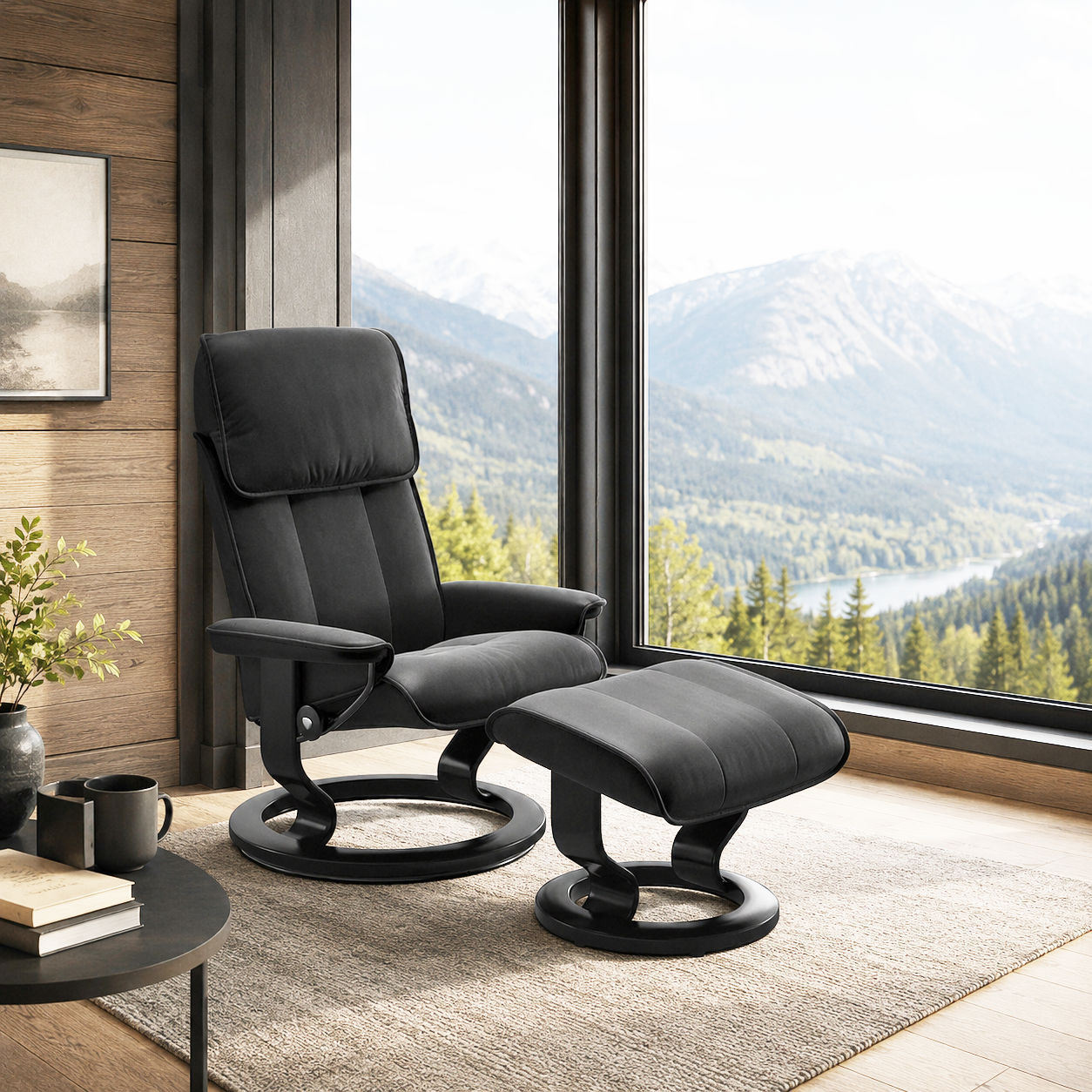 Stressless Admiral (M) Classic stol m/krakk, Batic Black 19