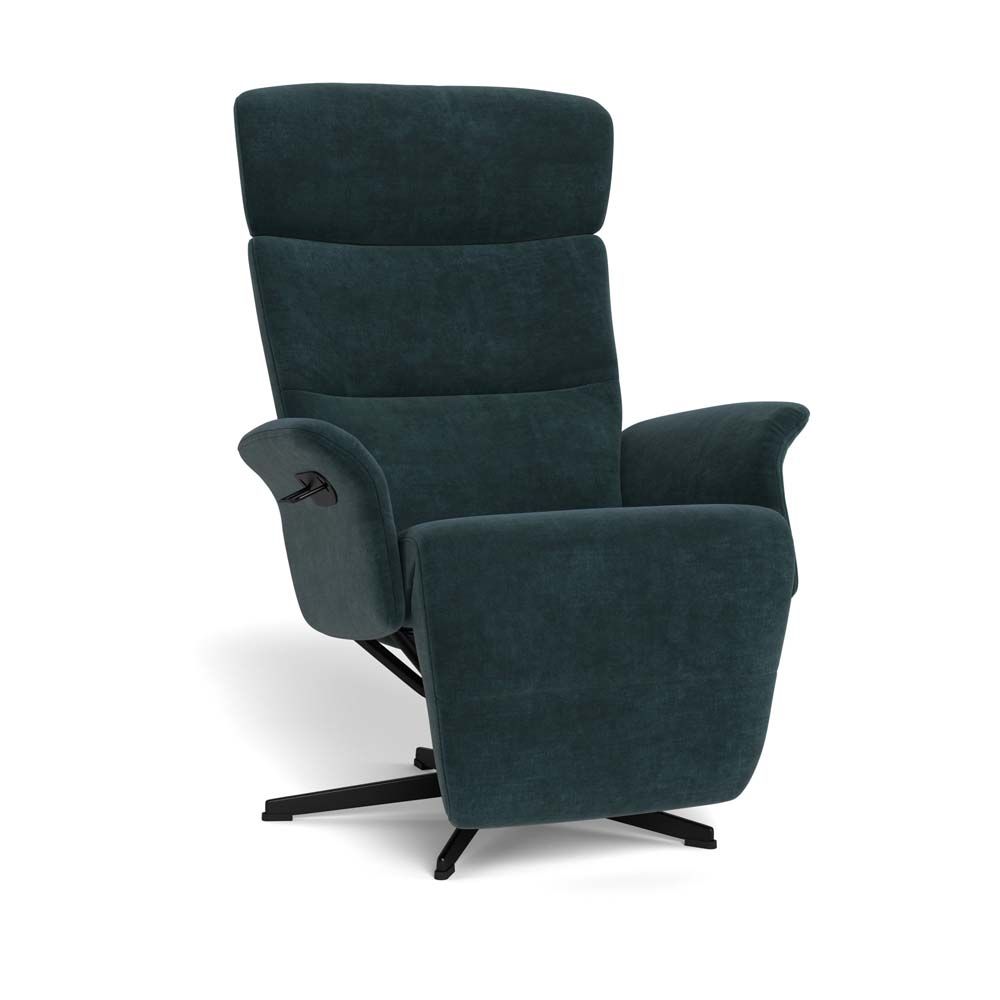 Conform Master Hvilestol m/innebygd fothviler, sort alu, Velvety Dark teal 29