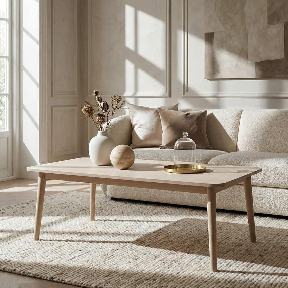 Nyborg sofabord 125 x 75 hvitoljet eik.
