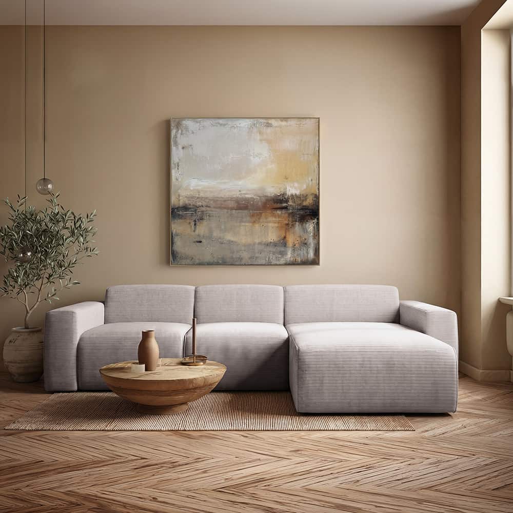 Marlin 2-seter, sjeselong høyre, Poso 100 grey-beige