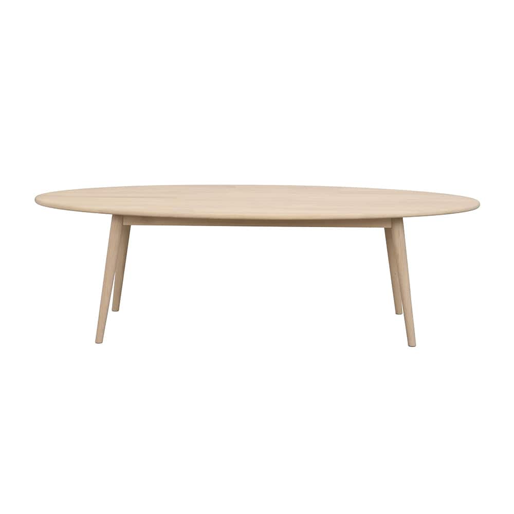 Tompkins soffbord ellips 150x60 vitpigmenterad ek