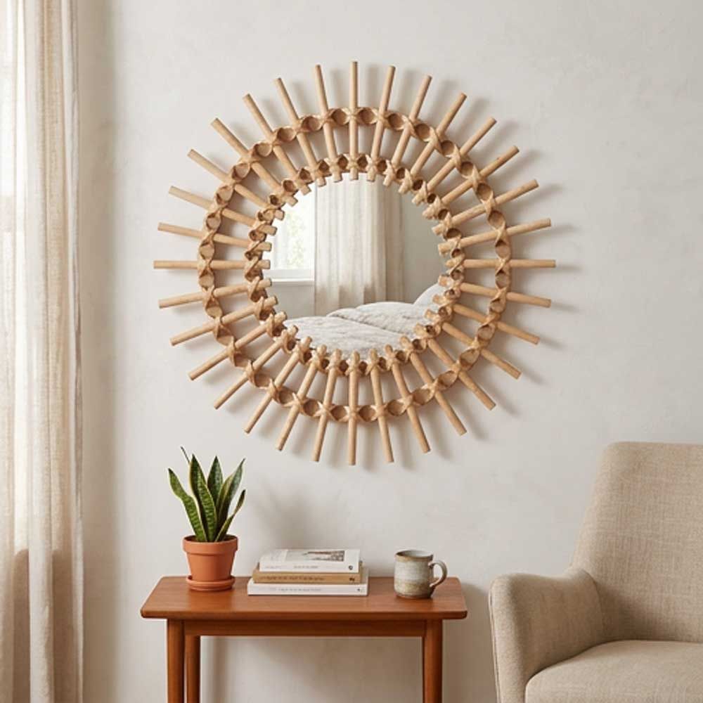 Speil Rattan, Natur, Ø60/30