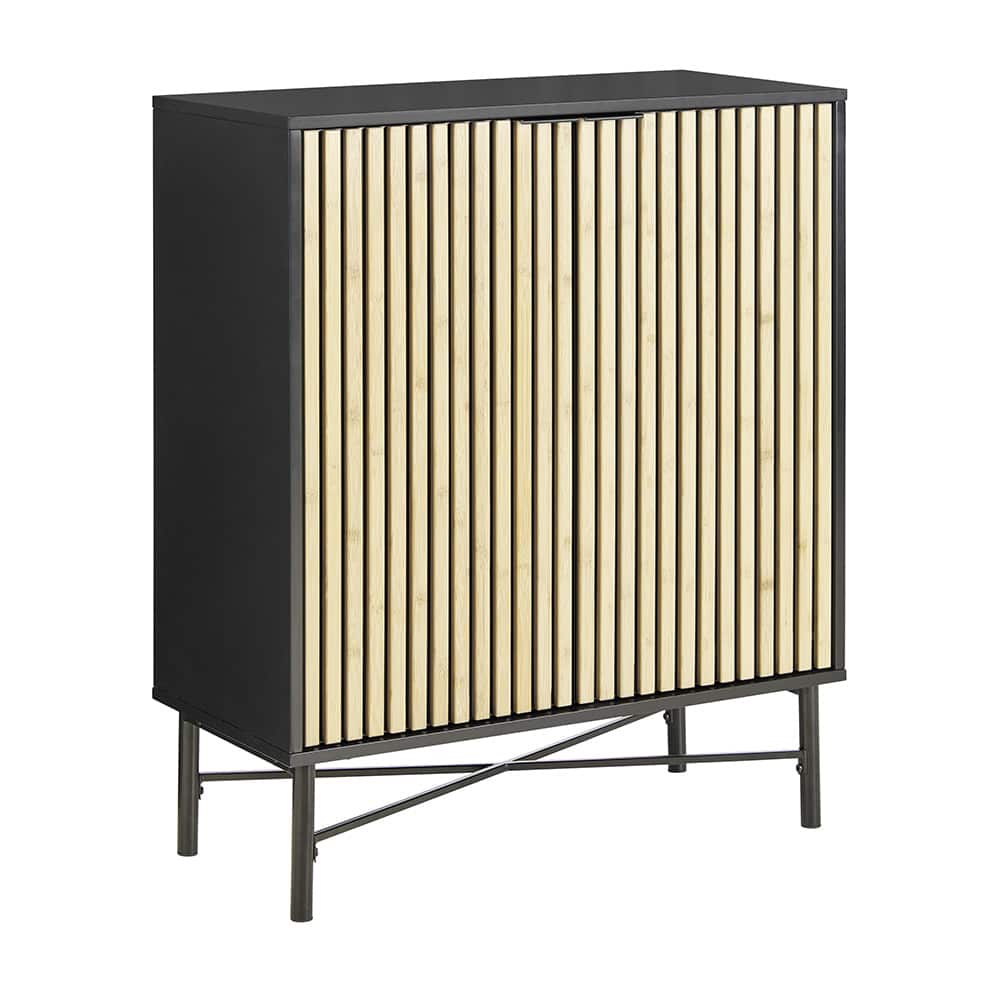 Madrid liten skjenk sort MDF- naturfarget