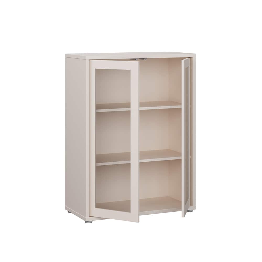 Alice Springs vitrine lav 2 glassdører sand