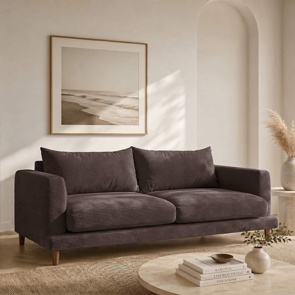 Marie 2.5 seter sofa,stoff Poso 04 brown, brune treben