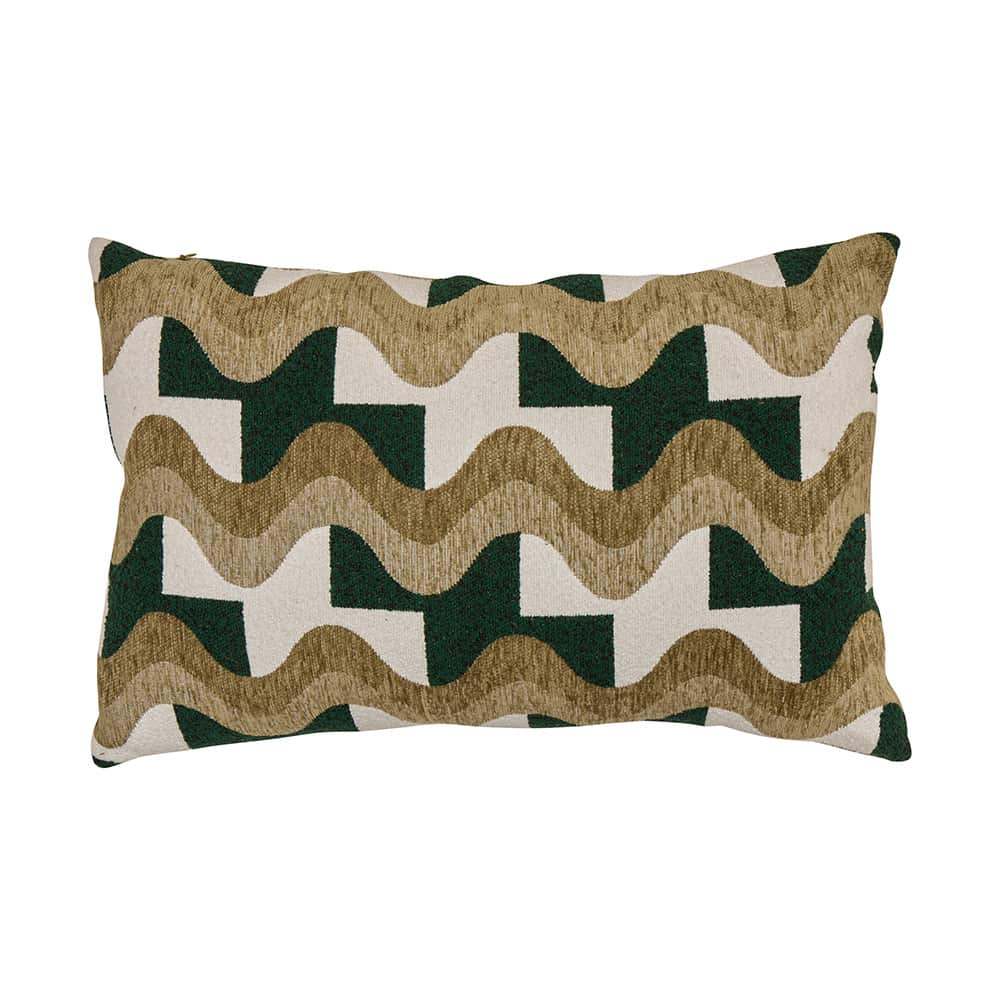 Jacquard Pute, chenille, kaki, 60x40cm