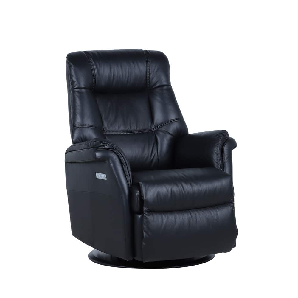 Regent 363 hvilestol med løft og varme. Hud/PVC Essenza Nero.