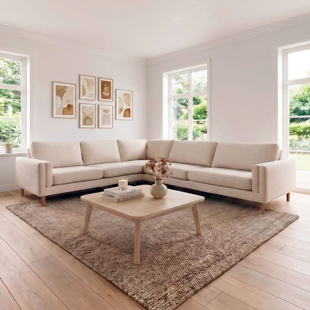 Lyng Plus hjørnesofa (5R), Sima 400 Beige
