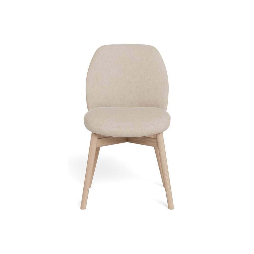 Style Spisestol m/justerbar rygg,  Apia  sand 140, Hvitpigmentert Oljet Eik
