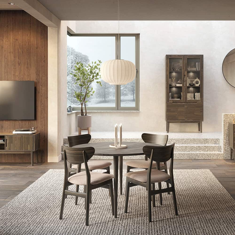 Samsø Spisebord, Ø115x75 cm, eik / smoked oljet