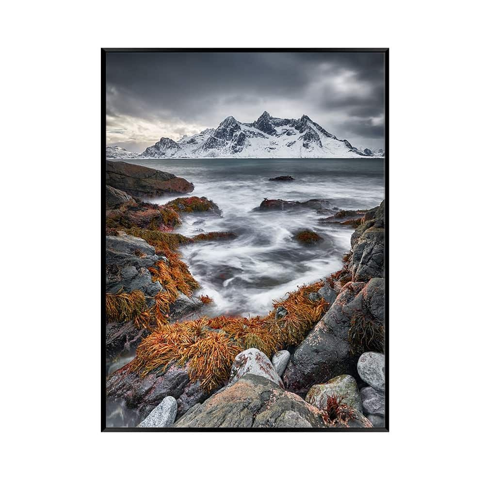 Innrammet canvas Høst på fjellet 70x100