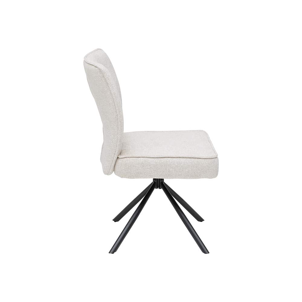 Ellen Spisestol, Beige, sorte stålben
