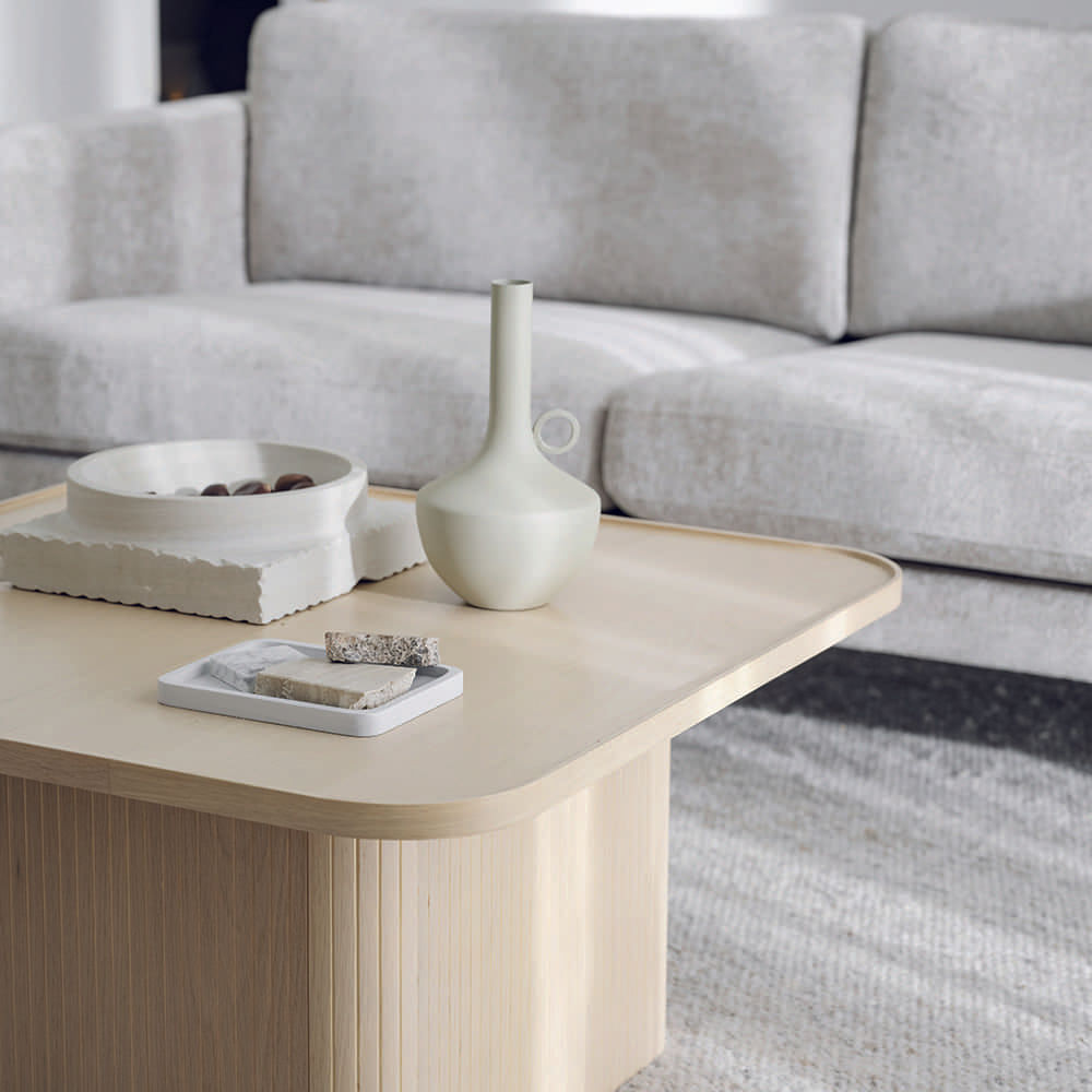 Sullivan sofabord 80x80 hvitpigmentert eik
