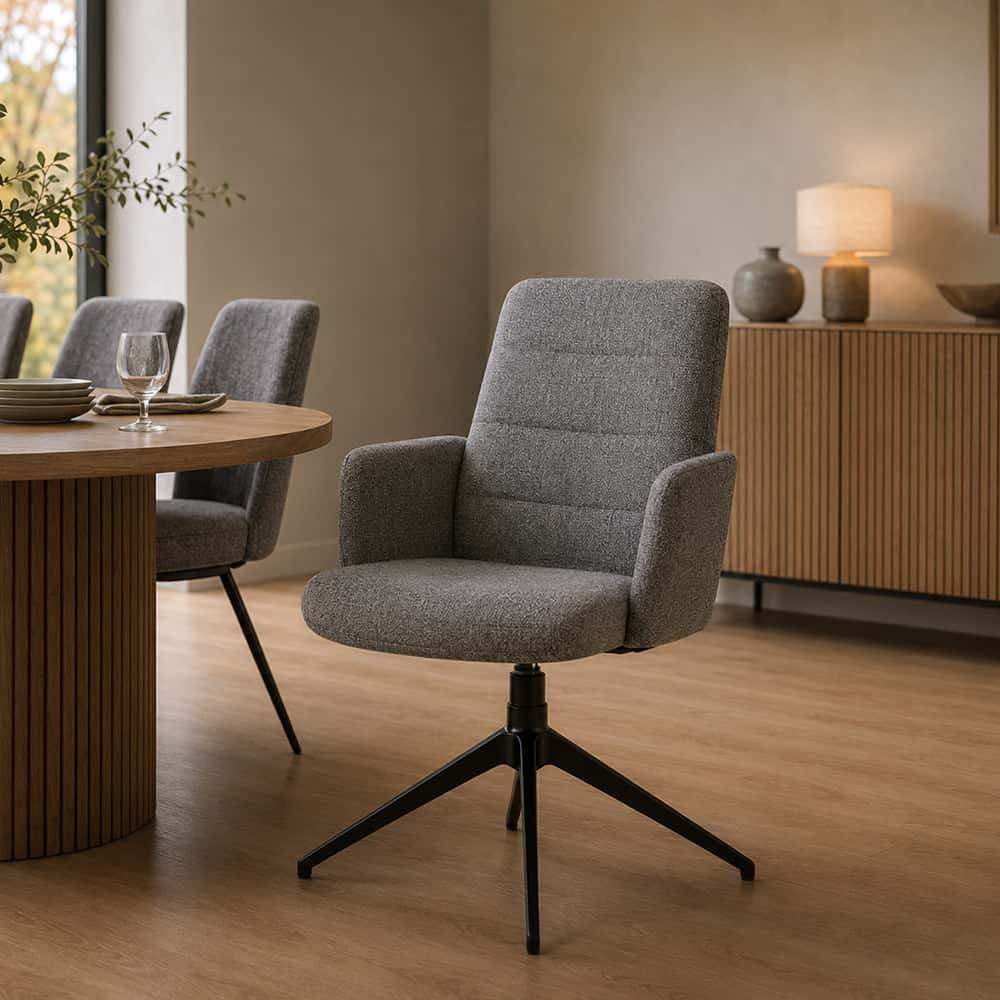 Hygge 6000 Regulerbar Spisestol med arm, høy rygg, Warwick Noyac Pepper