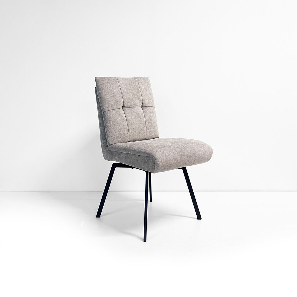 Astra spisestol uten arm Storm 9492 cool beige, ben DL03SK5 sort, med sving, 2 stk i pk(Ergox2)