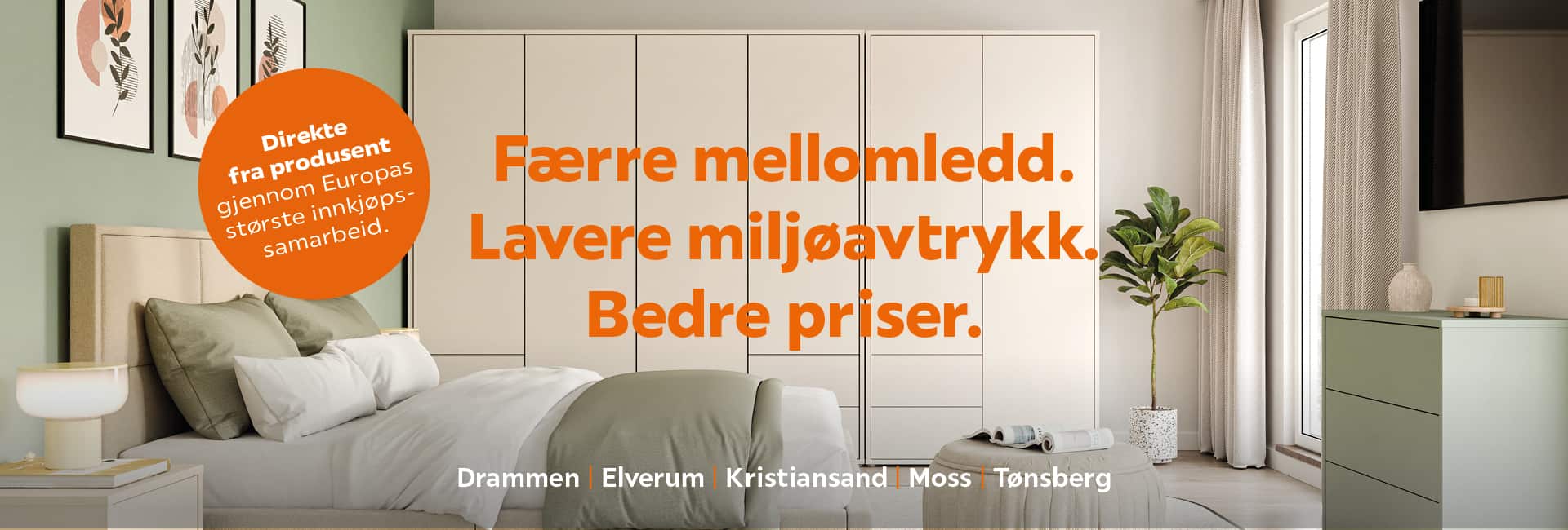Direkte fra prudusent gjennom Europas største innkjøpssamarbeid. Færre mellomledd. Lavere miljøavtrykk. Bedre priser.