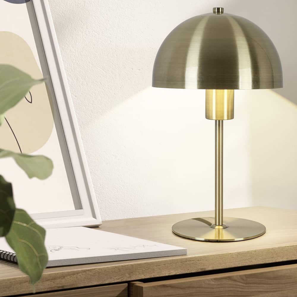 Musch Bordlampe, Messing, H30 cm