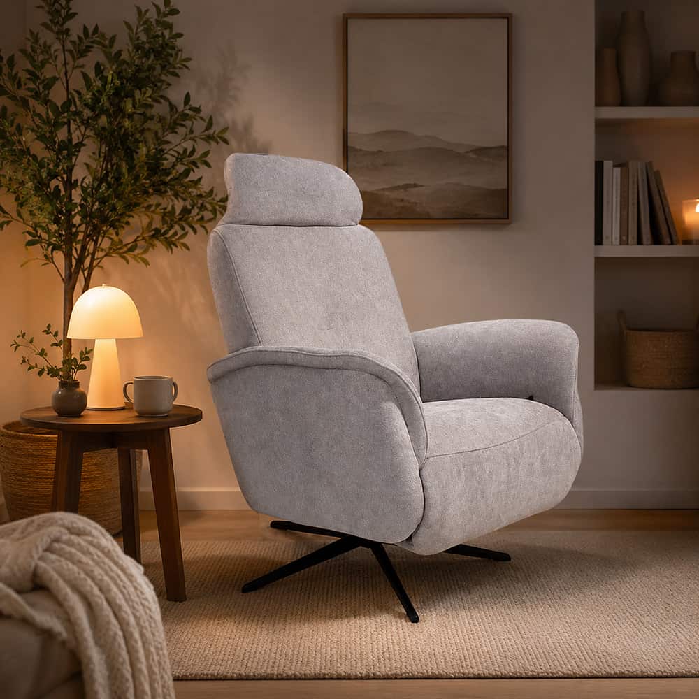 Louise hvilestol, Manuell,  Storm 9492 cool beige