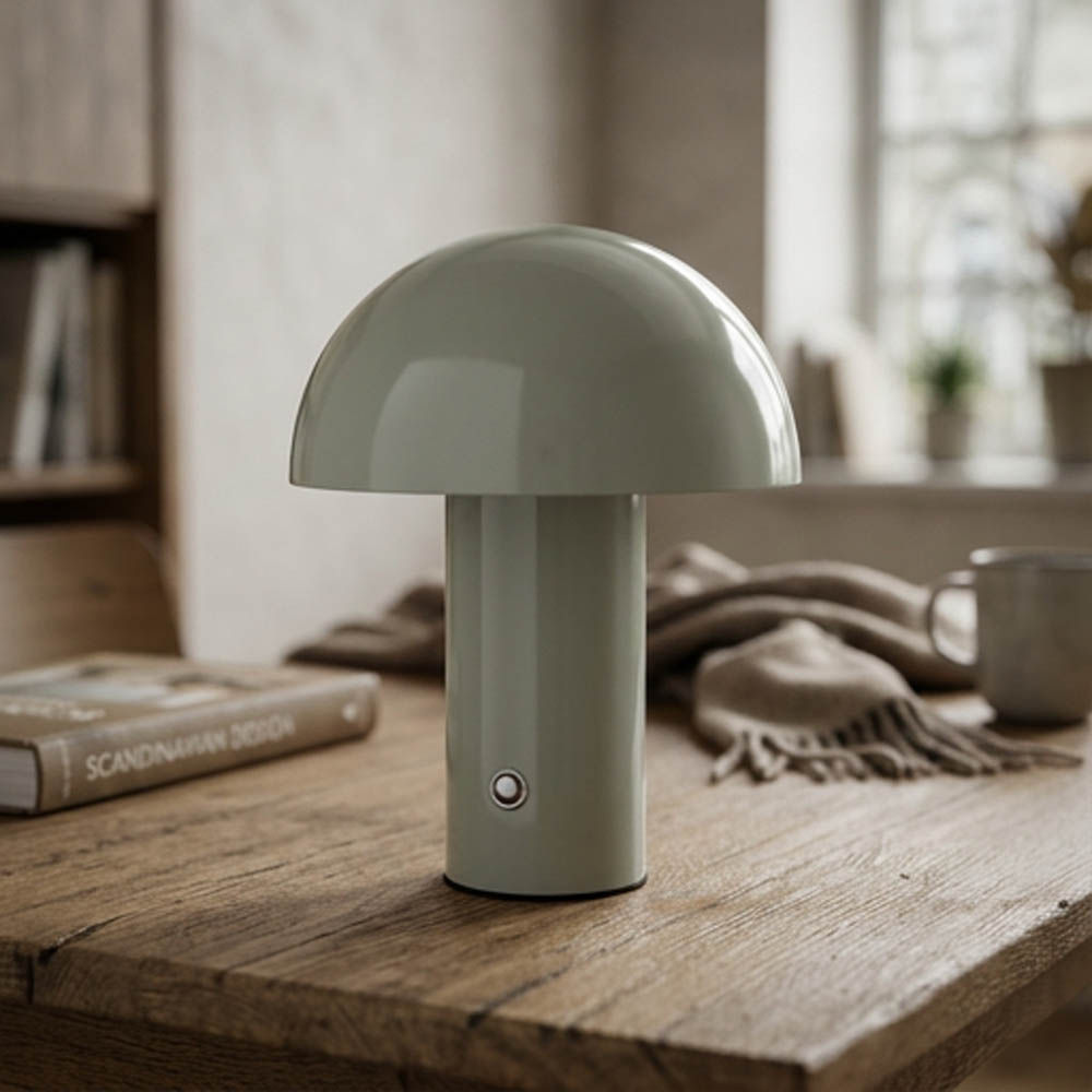 Nessina portabel LED-lampe, Grønn, Ø15X19 cm