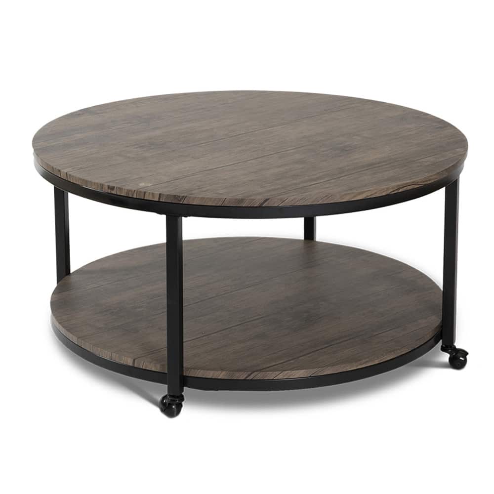 Wellington sofabord m/hjul  Ø 91 cm