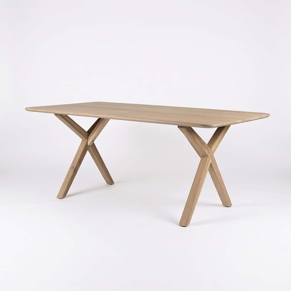 Frogner spisebord 180x95 cm, massiv hvitoljet eik