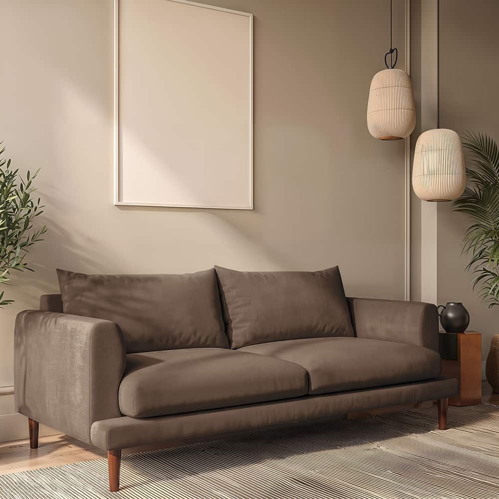 Marie 3-seter sofa, Storm 18 brown, brune treben