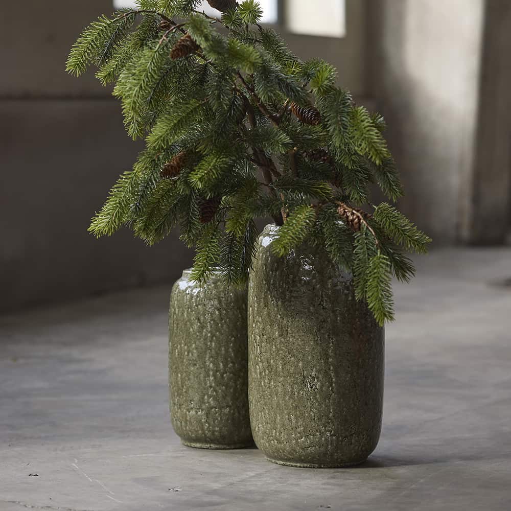 Alfredo - Vase Grønn 24,5 x 44 cm Steintøy
