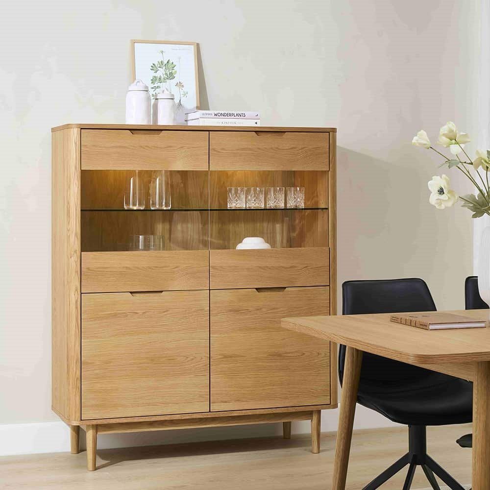 Nyborg highboard naturoljet eik