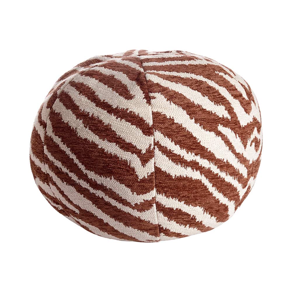 Zeb, rund pute, brun, Ø30 cm