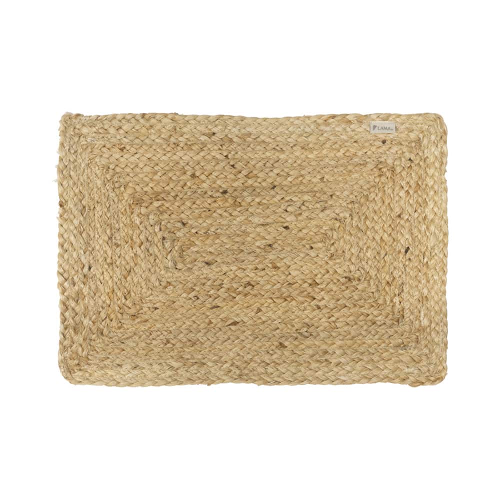 Lama Cleo dekkebrikke i jute, 35x50 Natur