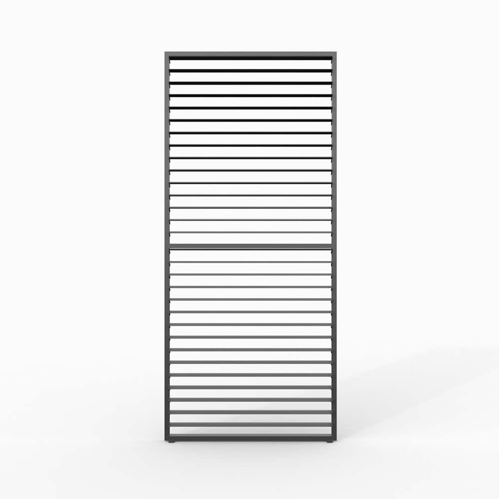 Pergola Lamellvegg 123x218cm - Sort