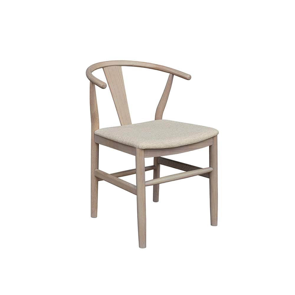 Not stol, hvitoljet eik, beige