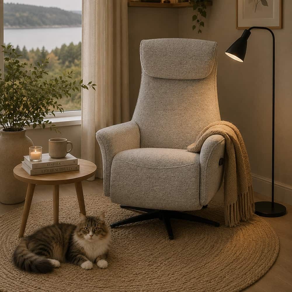 Maximus recliner med massasje - grå