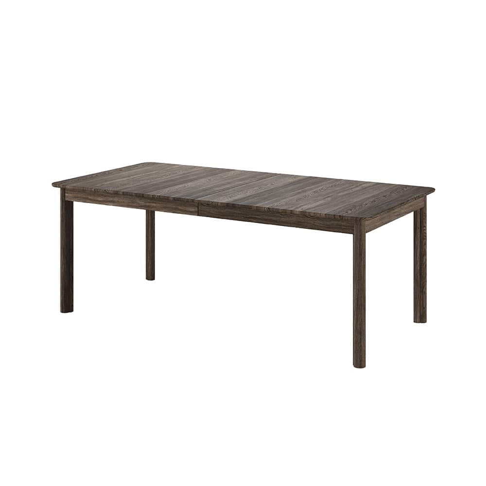 Langeland spisebord, smoked massiv eik, 200x100 cm, inkl. 3 illeggsplater