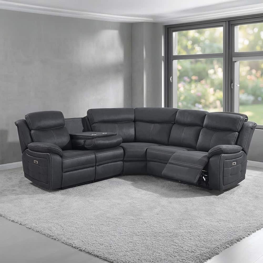 Teddy Hjørnesofa m/el, grå