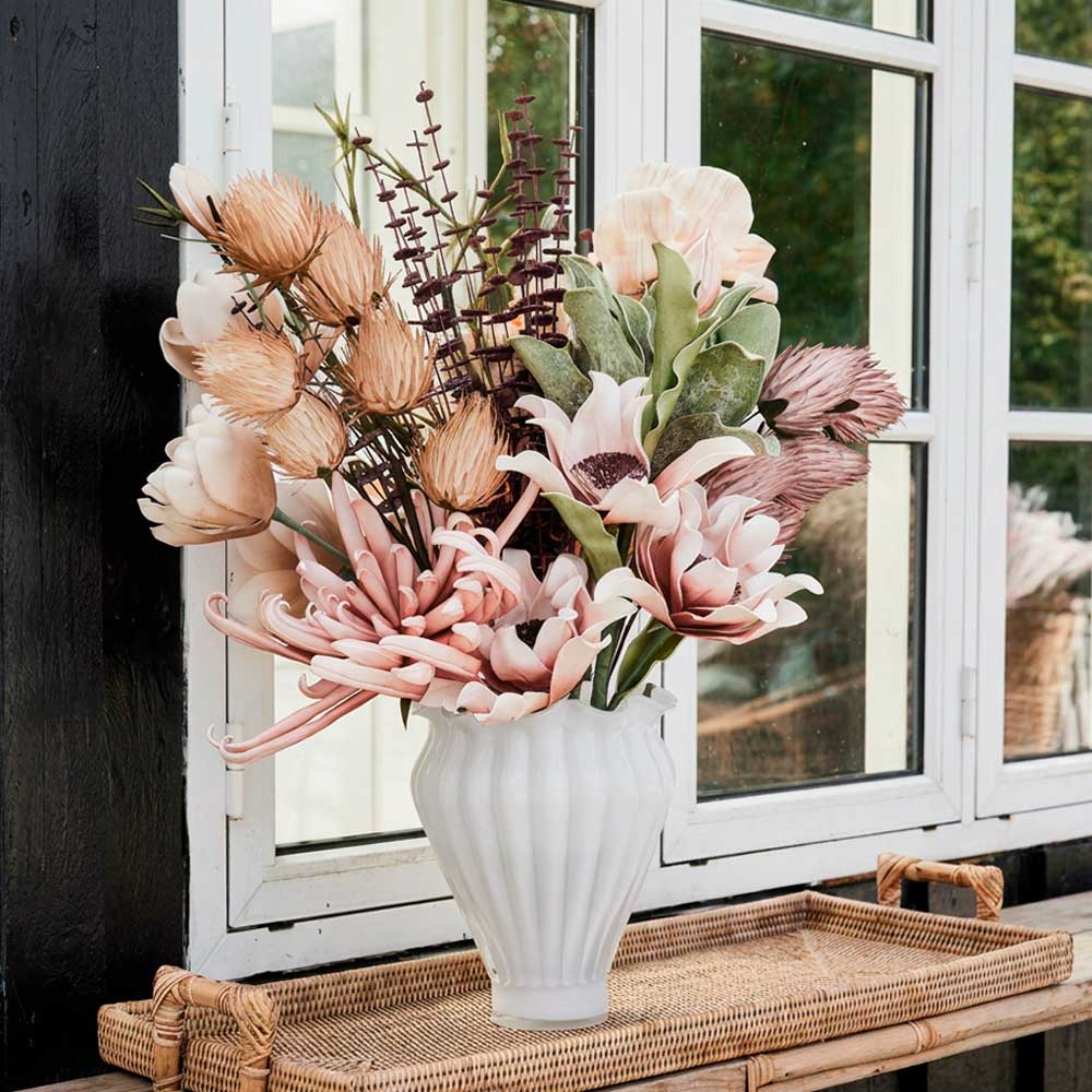 Happia Dekorblomst, pudderrosa, 92X18 cm