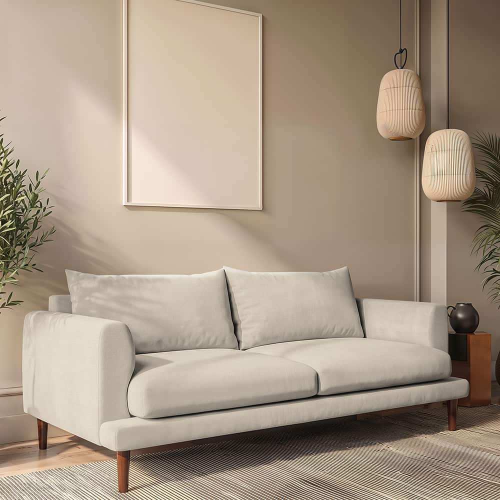 Marie 2.5 seter sofa, Storm 04 grey-beige, brune treben