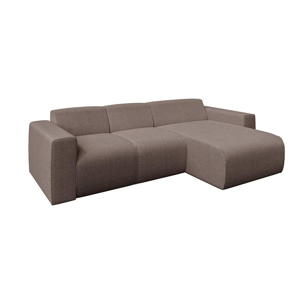 Marlin 2 seter sofa med sjeselong høyre,  Lamb 12 brown.