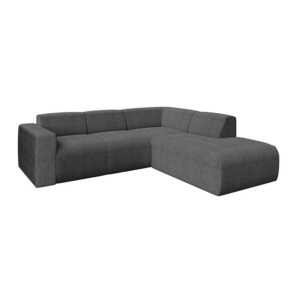Marlin hjørnesofa med åpen ende høyre, Poso 34 graphite