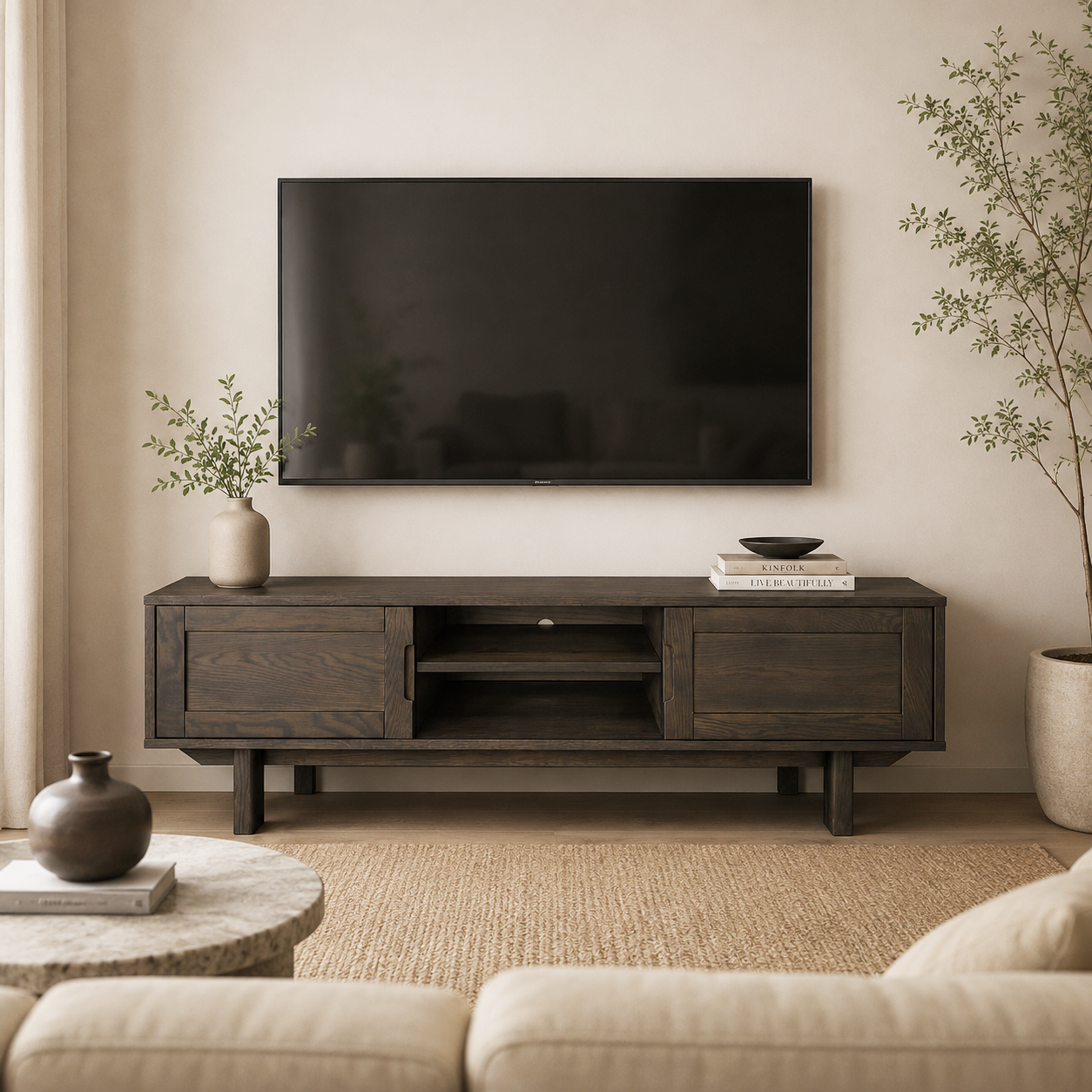 Brande TV-benk brun