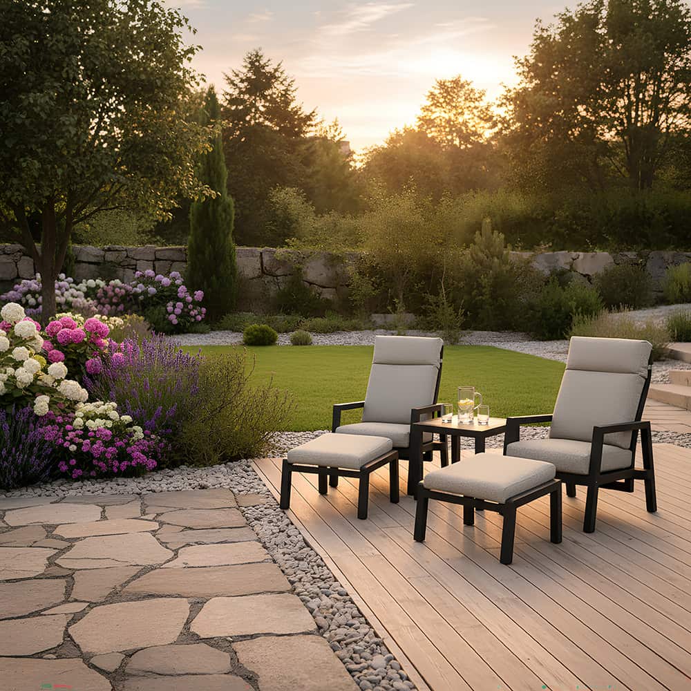 Risør Recliner Gruppe, Inkl. Bord 50x50cm