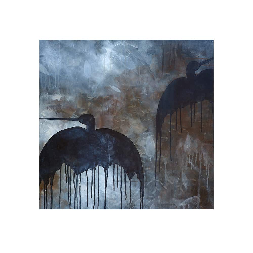 Let me down slowly 120x120. (Canvas).