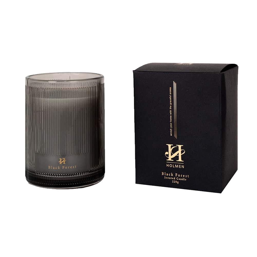 Urban - Duftlys Svart Black forest 8x8x11 Glass, voks
