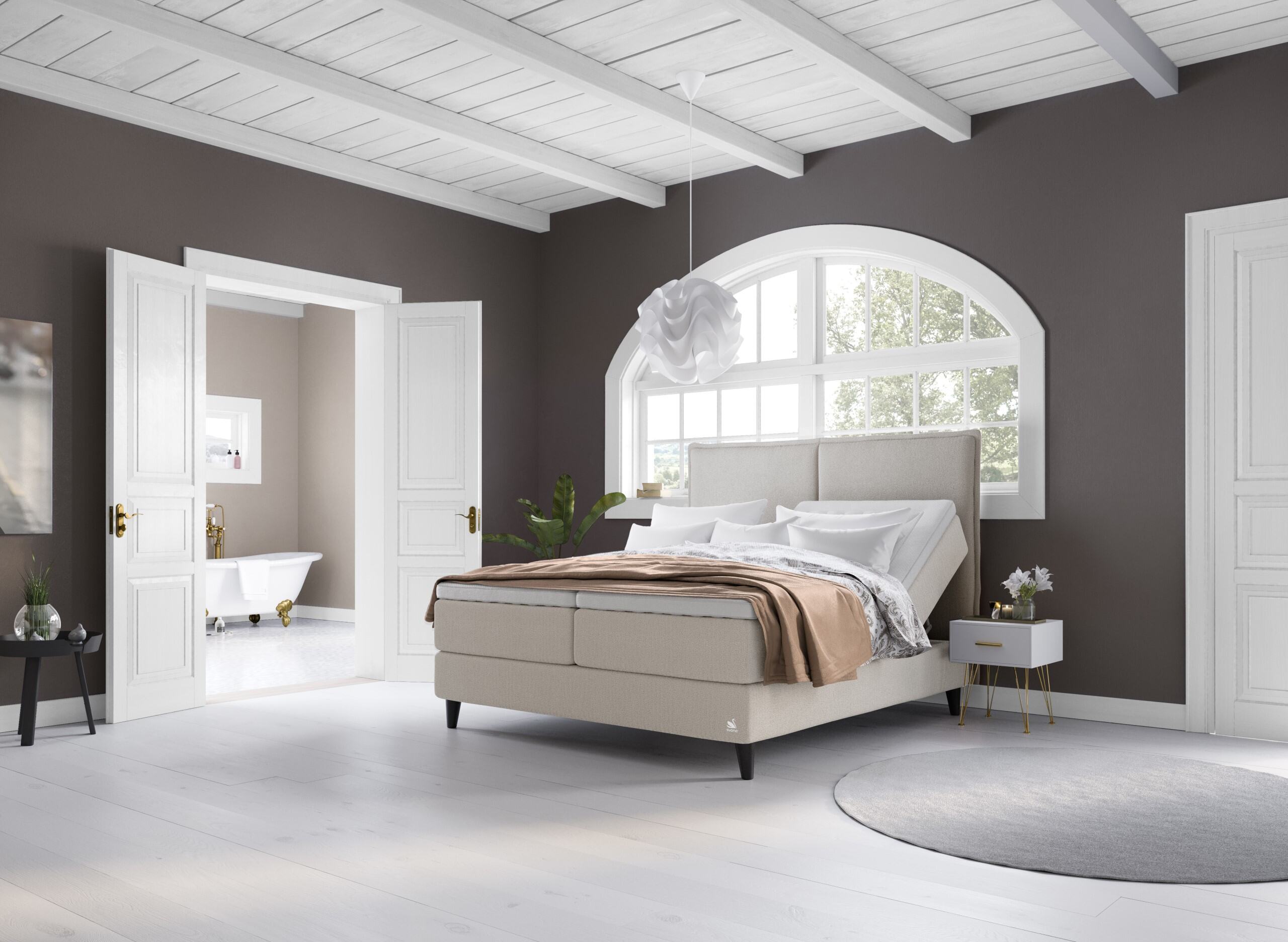 Svane® Zolar 6000 Regulerbar  180x200,Ocean Zip Top LatexGel, Dream Grey