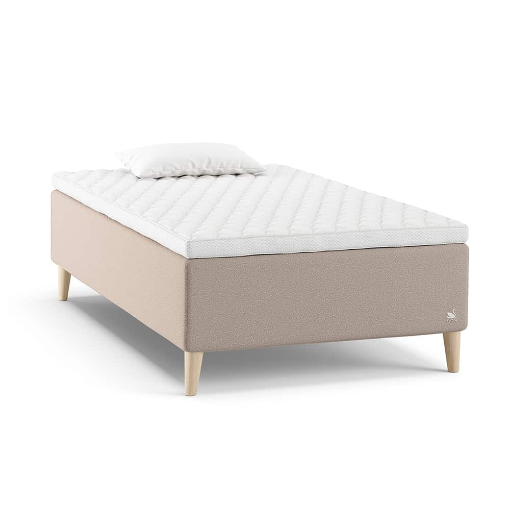 Svane® Zolar Ramme 120x200, Inkl Ocean Softec Overmdrass, Dream Grey