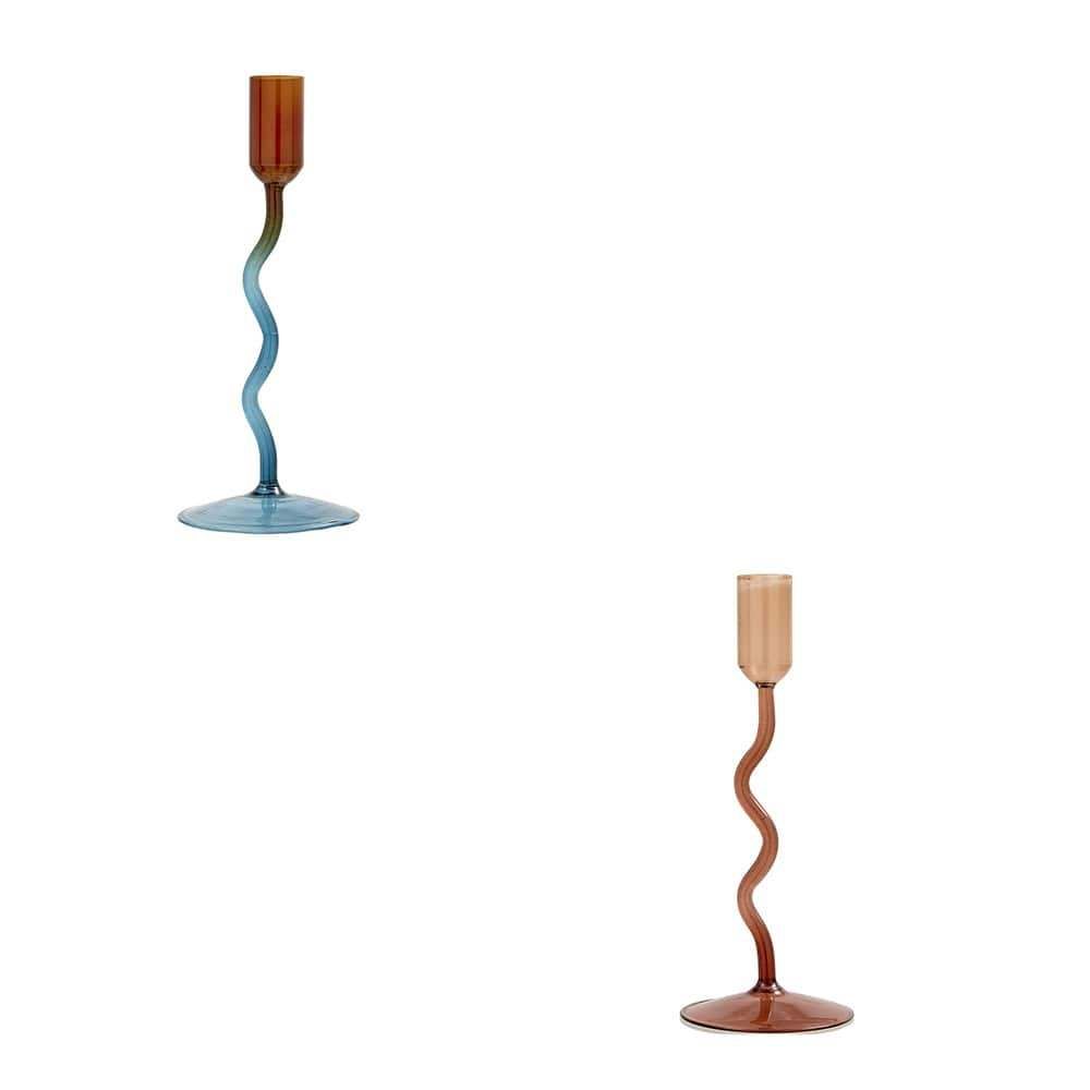 Wave Lysstake, glass, 20 cm