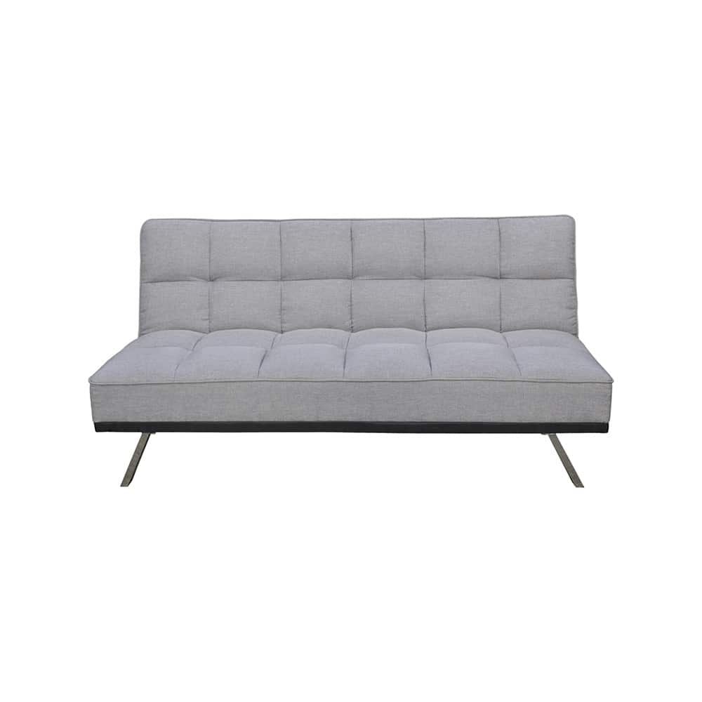 Jan sovesofa grått tekstil - krom ben