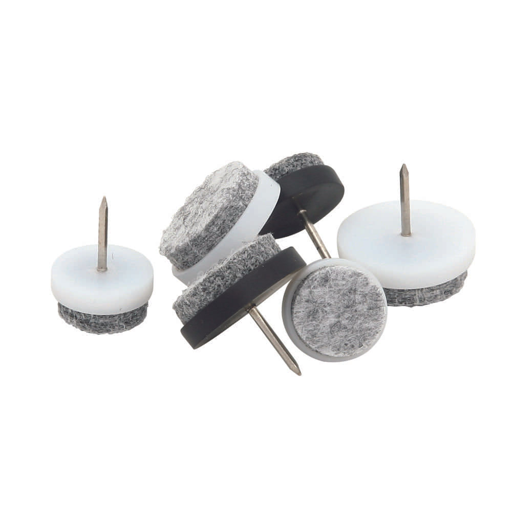 Guardian Møbelknotter med stift, Ø 17 mm., hvit, 8 stk.