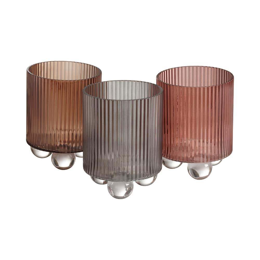 Bobo lyslykt, Blå/Grå, Ø12xH16 cm