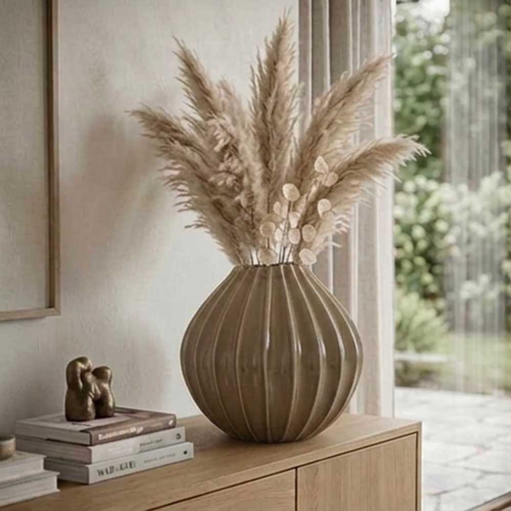 Wide Vase XL, Brun,  Ø40xH40 cm